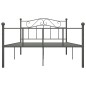 vidaXL Bettgestell Grau Metall 140×200 cm vidaXL Bettgestell Grau Metall 140×200 cm