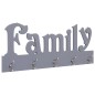 vidaXL Wandgarderobe FAMILY Grau 74 x 29,5 cm vidaXL Wandgarderobe FAMILY Grau 74 x 29,5 cm