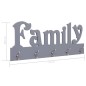 vidaXL Wandgarderobe FAMILY Grau 74 x 29,5 cm vidaXL Wandgarderobe FAMILY Grau 74 x 29,5 cm