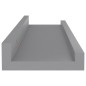 vidaXL Wandregale 4 Stk. Grau 40x9x3 cm vidaXL Wandregale 4 Stk. Grau 40x9x3 cm