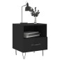 vidaXL Nachttische 2 Stk. Schwarz 40x35x47,5 cm Holzwerkstoff