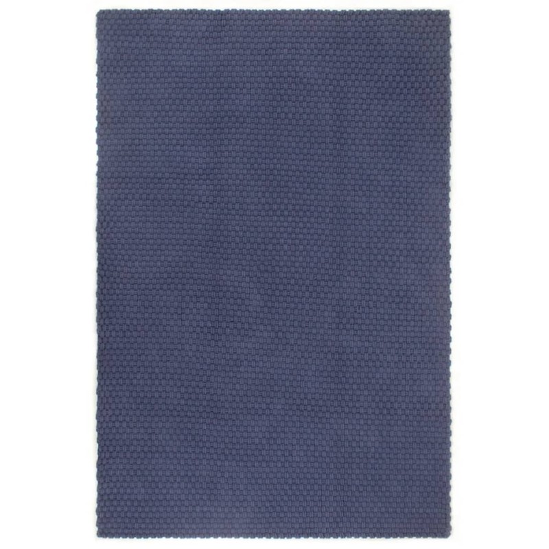 vidaXL Teppich Rechteckig Marineblau 160x230 cm Baumwolle vidaXL Teppich Rechteckig Marineblau 160x230 cm Baumwolle