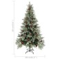 vidaXL Weihnachtsbaum mit Zapfen Grün und Weiß 195 cm PVC & PE vidaXL Weihnachtsbaum mit Zapfen Grün und Weiß 195 cm PVC & PE