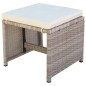 vidaXL 11-tlg. Garten-Essgruppe mit Auflagen Poly Rattan Beige vidaXL 11-tlg. Garten-Essgruppe mit Auflagen Poly Rattan Beige