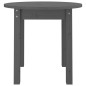vidaXL Couchtisch Grau Ø 45x40 cm Massivholz Kiefer vidaXL Couchtisch Grau Ø 45x40 cm Massivholz Kiefer