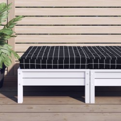 Palettenkissen Schwarz Karomuster 60x60x8 cm Oxford-Gewebe