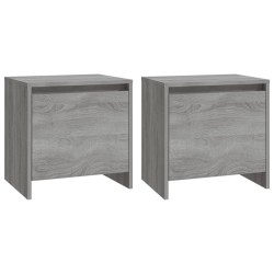vidaXL Nachttische 2 Stk. Grau Sonoma 45x34x44,5cm Holzwerkstoff