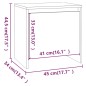 vidaXL Nachttische 2 Stk. Grau Sonoma 45x34x44,5cm Holzwerkstoff vidaXL Nachttische 2 Stk. Grau Sonoma 45x34x44,5cm Holzwerkstoff