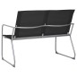 vidaXL 4-tlg. Garten-Lounge-Set Stoff und Stahl Schwarz vidaXL 4-tlg. Garten-Lounge-Set Stoff und Stahl Schwarz