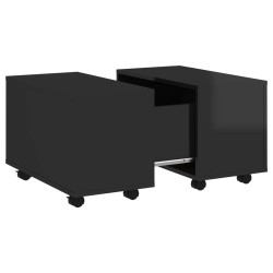 vidaXL Couchtisch Hochglanz-Schwarz 60x60x38 cm Holzwerkstoff
