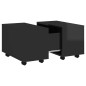 vidaXL Couchtisch Hochglanz-Schwarz 60x60x38 cm Holzwerkstoff
