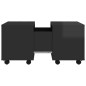 vidaXL Couchtisch Hochglanz-Schwarz 60x60x38 cm Holzwerkstoff