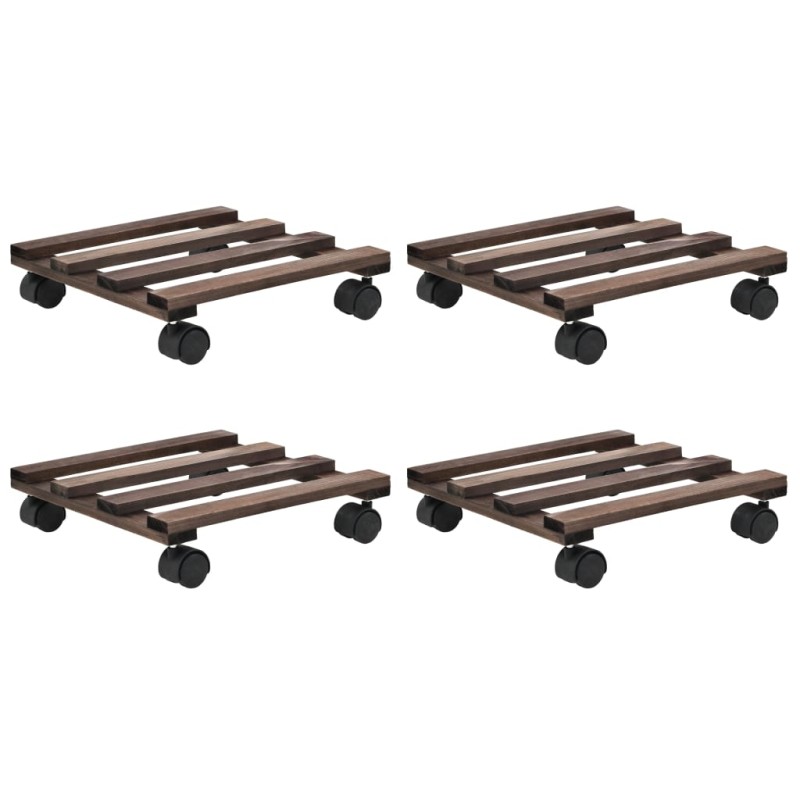 vidaXL Pflanzenständer mit Rollen 4 Stk. Zedernholz 25 x 25 cm vidaXL Pflanzenständer mit Rollen 4 Stk. Zedernholz 25 x 25 cm