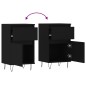 vidaXL Sideboards 2 Stk. Schwarz 40x35x70 cm Holzwerkstoff vidaXL Sideboards 2 Stk. Schwarz 40x35x70 cm Holzwerkstoff