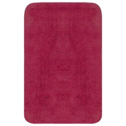 vidaXL Badematten-Set 3-tlg. Stoff Fuchsia