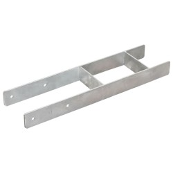 vidaXL Pfostenträger 6 Stk. Silbern 14×6×60 cm Verzinkter Stahl