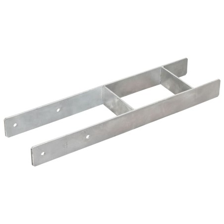 vidaXL Pfostenträger 6 Stk. Silbern 14×6×60 cm Verzinkter Stahl