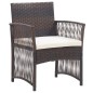 vidaXL Gartensessel mit Sitzkissen 2 Stk. Braun Poly Rattan vidaXL Gartensessel mit Sitzkissen 2 Stk. Braun Poly Rattan