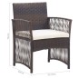vidaXL Gartensessel mit Sitzkissen 2 Stk. Braun Poly Rattan vidaXL Gartensessel mit Sitzkissen 2 Stk. Braun Poly Rattan
