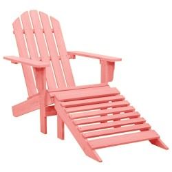 vidaXL Adirondack-Gartenstuhl mit Fußstütze Massivholz Tanne Rosa