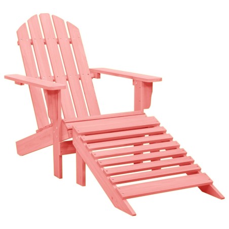 vidaXL Adirondack-Gartenstuhl mit Fußstütze Massivholz Tanne Rosa