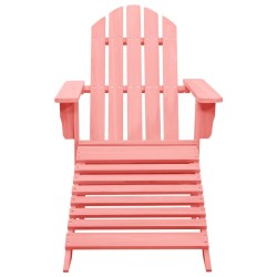 vidaXL Adirondack-Gartenstuhl mit Fußstütze Massivholz Tanne Rosa