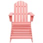 vidaXL Adirondack-Gartenstuhl mit Fußstütze Massivholz Tanne Rosa vidaXL Adirondack-Gartenstuhl mit Fußstütze Massivholz Tanne Rosa