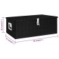 vidaXL Aufbewahrungsbox Schwarz 90x47x33,5 cm Aluminium vidaXL Aufbewahrungsbox Schwarz 90x47x33,5 cm Aluminium