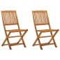 vidaXL Klappbare Gartenstühle 2 Stk. Massivholz Akazie vidaXL Klappbare Gartenstühle 2 Stk. Massivholz Akazie