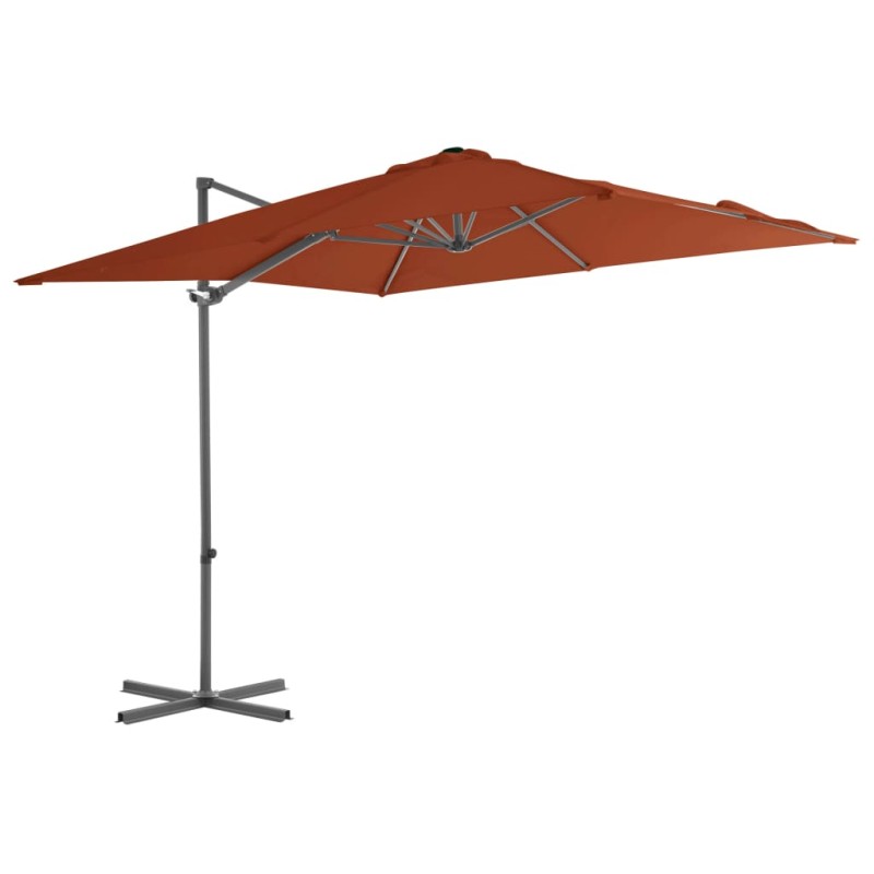 vidaXL Ampelschirm mit Stahlmast Terrakotta-Rot 250x250 cm vidaXL Ampelschirm mit Stahlmast Terrakotta-Rot 250x250 cm