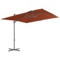 vidaXL Ampelschirm mit Stahlmast Terrakotta-Rot 250x250 cm vidaXL Ampelschirm mit Stahlmast Terrakotta-Rot 250x250 cm