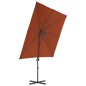 vidaXL Ampelschirm mit Stahlmast Terrakotta-Rot 250x250 cm vidaXL Ampelschirm mit Stahlmast Terrakotta-Rot 250x250 cm