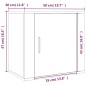 vidaXL Wand-Nachttisch Schwarz 50x30x47 cm vidaXL Wand-Nachttisch Schwarz 50x30x47 cm