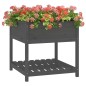vidaXL Pflanzkübel mit Ablage Grau 82,5x82,5x81 cm Massivholz Kiefer vidaXL Pflanzkübel mit Ablage Grau 82,5x82,5x81 cm Massivholz Kiefer