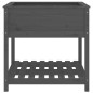vidaXL Pflanzkübel mit Ablage Grau 82,5x82,5x81 cm Massivholz Kiefer vidaXL Pflanzkübel mit Ablage Grau 82,5x82,5x81 cm Massivholz Kiefer
