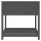 vidaXL Pflanzkübel mit Ablage Grau 82,5x82,5x81 cm Massivholz Kiefer vidaXL Pflanzkübel mit Ablage Grau 82,5x82,5x81 cm Massivholz Kiefer