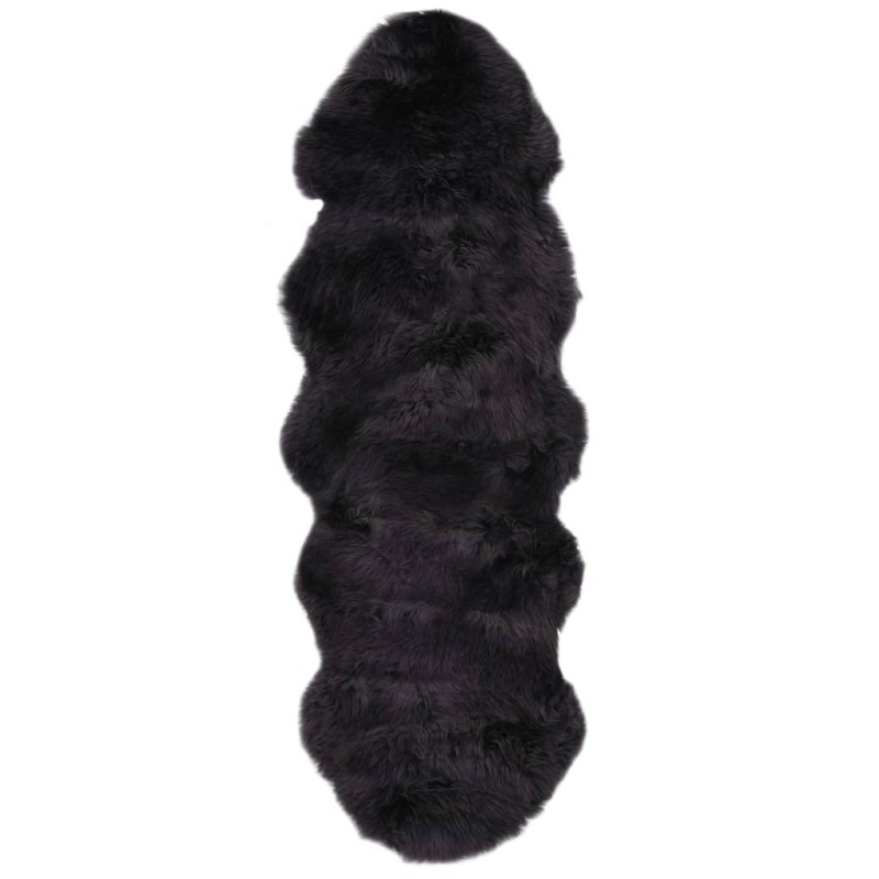 vidaXL Schaffell-Teppich 60×180 cm Dunkelgrau vidaXL Schaffell-Teppich 60×180 cm Dunkelgrau