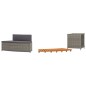 Whirlpool-Umrandung Grau Poly-Rattan und Massivholz Akazie Whirlpool-Umrandung Grau Poly-Rattan und Massivholz Akazie