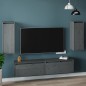 vidaXL Wandschränke 2 Stk. Grau 30x30x80 cm Massivholz Kiefer vidaXL Wandschränke 2 Stk. Grau 30x30x80 cm Massivholz Kiefer