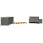 Whirlpool-Umrandung Grau Poly-Rattan und Massivholz Akazie Whirlpool-Umrandung Grau Poly-Rattan und Massivholz Akazie