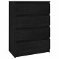 vidaXL Beistellschrank Schwarz 60x36x84 cm Massivholz Kiefer
