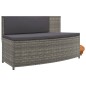 Whirlpool-Umrandung Grau Poly-Rattan und Massivholz Akazie Whirlpool-Umrandung Grau Poly-Rattan und Massivholz Akazie