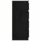 vidaXL Beistellschrank Schwarz 60x36x84 cm Massivholz Kiefer