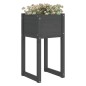 vidaXL Pflanzkübel Grau 40x40x81 cm Massivholz Kiefer vidaXL Pflanzkübel Grau 40x40x81 cm Massivholz Kiefer
