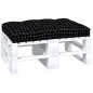 vidaXL Palettenkissen Schwarz Karomuster 120x80x12 cm Stoff vidaXL Palettenkissen Schwarz Karomuster 120x80x12 cm Stoff