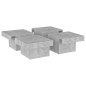 vidaXL Couchtisch Betongrau 90x90x28 cm Holzwerkstoff vidaXL Couchtisch Betongrau 90x90x28 cm Holzwerkstoff