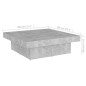 vidaXL Couchtisch Betongrau 90x90x28 cm Holzwerkstoff vidaXL Couchtisch Betongrau 90x90x28 cm Holzwerkstoff