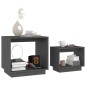 vidaXL Satztische 2 Stk. Grau Massivholz Kiefer vidaXL Satztische 2 Stk. Grau Massivholz Kiefer