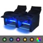 vidaXL 2-tlg. LED Relaxsessel-Set 2+3 Sitzer Kunstleder Schwarz vidaXL 2-tlg. LED Relaxsessel-Set 2+3 Sitzer Kunstleder Schwarz