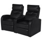vidaXL 2-tlg. LED Relaxsessel-Set 2+3 Sitzer Kunstleder Schwarz vidaXL 2-tlg. LED Relaxsessel-Set 2+3 Sitzer Kunstleder Schwarz
